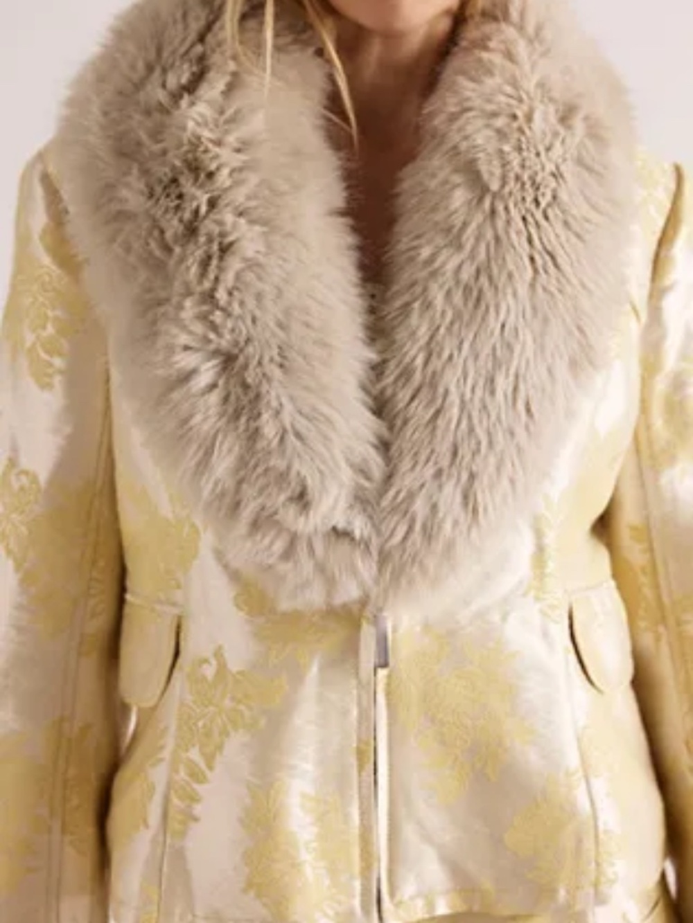 Free People 'French Exit' Jacket in Straw (NWT) - Picture 2 of 4